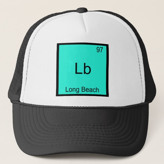 Lb - Symbol für das Chemie-Element des Long Beach  Truckerkappe (Vorderseite)
