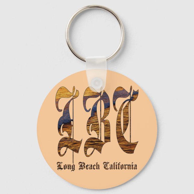 LBC - Long Beach California - Ocean Schlüsselanhänger (Vorderseite)
