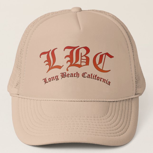 LBC - Long Beach Kalifornien Truckerkappe (Vorderseite)