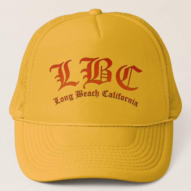 LBC - Long Beach Kalifornien Truckerkappe (Vorderseite)