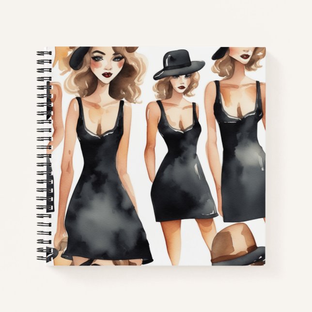 LBD Diva Notebook - Little Black Dress Journal Notizbuch (Vorderseite)