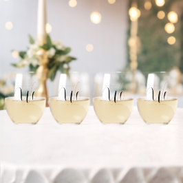LBGTQ/Non-Binary Wedding Trinkbehälter Set Weinglas Ohne Stiel
