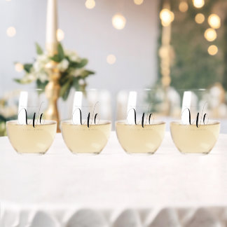 LBGTQ/Non-Binary Wedding Trinkbehälter Set Weinglas Ohne Stiel