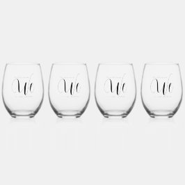 LBGTQ/Non-Binary Wedding Trinkbehälter Set Weinglas Ohne Stiel