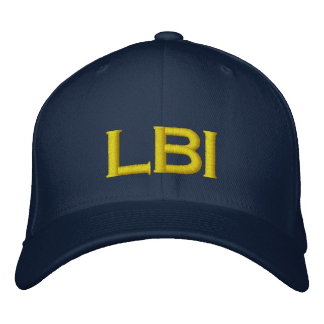 LBI HAT LONG BEACH INSEL NEW JERSEY 08008 BESTICKTE BASEBALLKAPPE (Vorderseite)