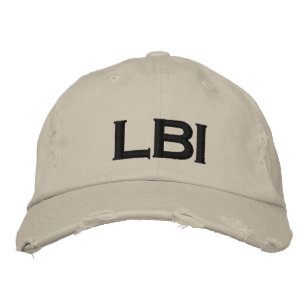 LBI HAT LONG BEACH INSEL NEW JERSEY 08008 BESTICKTE BASEBALLKAPPE
