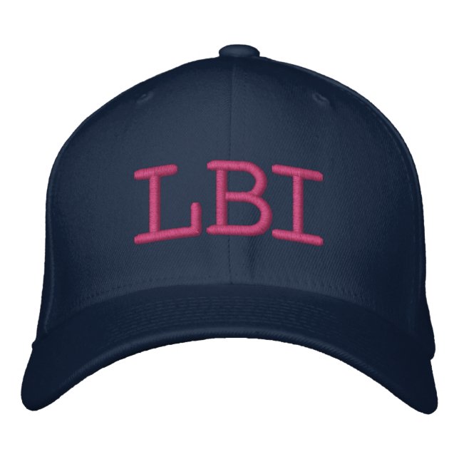 LBI HAT LONG BEACH INSEL NEW JERSEY 08008 BESTICKTE BASEBALLKAPPE (Vorderseite)