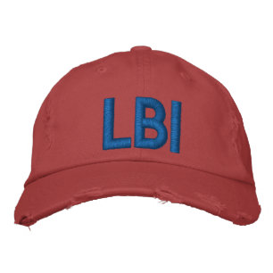 LBI HAT LONG BEACH INSEL NEW JERSEY 08008 BESTICKTE BASEBALLKAPPE