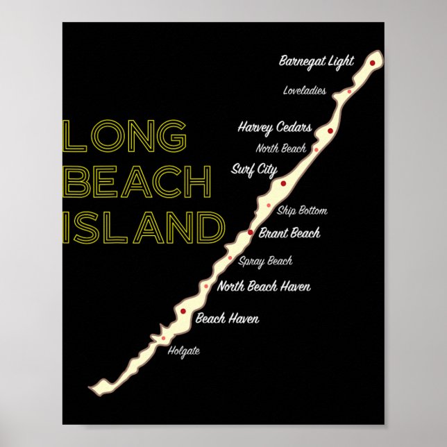 Lbi Nj Long Beach Island New Jersey Nj Strandhaus Poster (Vorne)