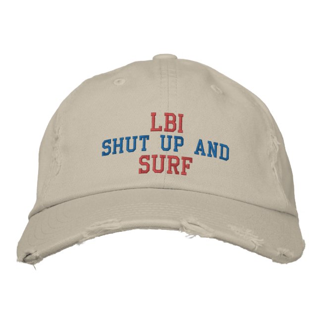 LBI SHUP UND SURF EMBROIDERED BASEBALL CAP BESTICKTE BASEBALLKAPPE (Vorderseite)
