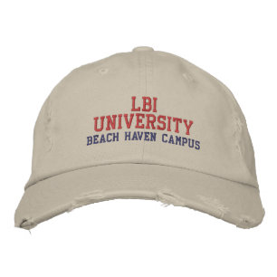 LBI UNIVERSITY BEACH HAVEN CAMPUS BESTICKTE BASEBALLKAPPE