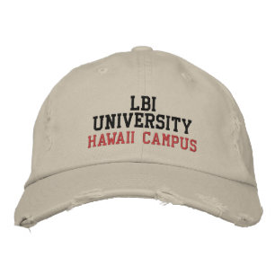 LBI UNIVERSITY HAWAII CAMPUS BESTICKTE BASEBALLKAPPE