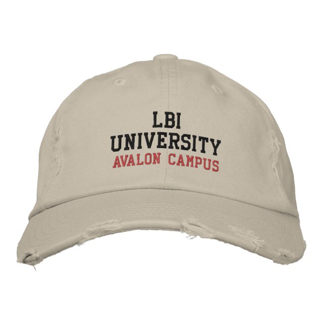 LBI UNIVERSITY (TM) EMBROIDERED HAT BESTICKTE BASEBALLKAPPE (Vorderseite)