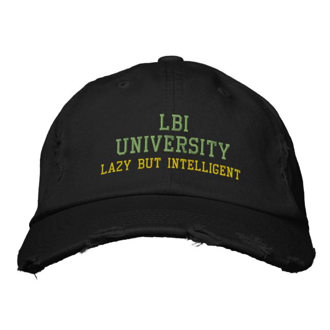 LBI UNIVERSITY TRADEMARKIERTER EMBROIDERIERTER HAT BESTICKTE BASEBALLKAPPE (Vorderseite)