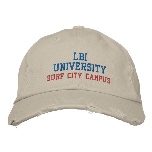 LBI UNIVERSITY TRADEMARKIERTER EMBROIDERIERTER HAT BESTICKTE BASEBALLKAPPE (Vorderseite)