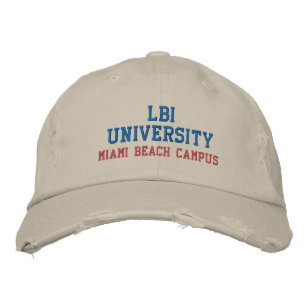 LBI UNIVERSITY TRADEMARKIERTER EMBROIDERIERTER HAT BESTICKTE BASEBALLKAPPE