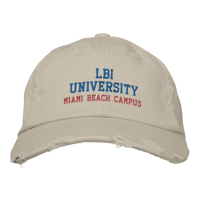 LBI UNIVERSITY TRADEMARKIERTER EMBROIDERIERTER HAT BESTICKTE BASEBALLKAPPE