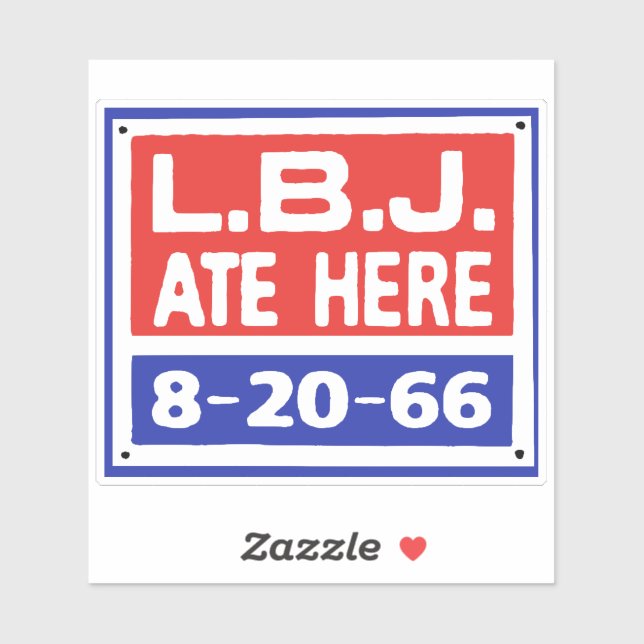 LBJ ATE HERSign Aufkleber (Blatt)
