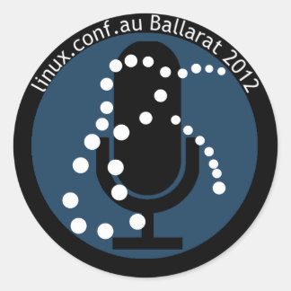 LCA2012-Lautsprecher-Aufkleber mit Text Runder Aufkleber