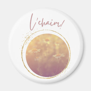 L'chaim (Toast mit Wildblumen) Magnet
