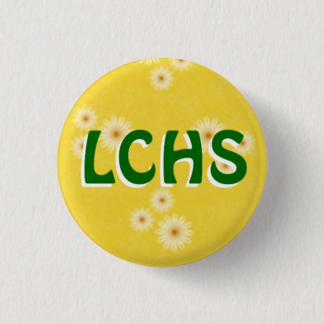 LCHS - Gänseblümchen-Knopf Button (Vorderseite)