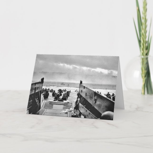 LCIs Soldaten Wading Ashore Karte (Vorderseite)