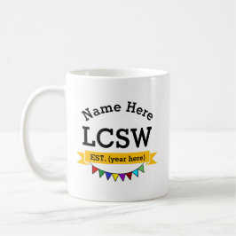 LCSW lizenzierte klinische Sozialarbeiter Personal Kaffeetasse