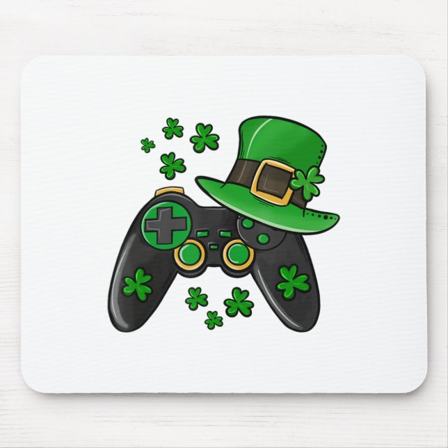 Lcuky charm Kleeblatt Videospiel-Konsole glücklich Mousepad (Vorne)