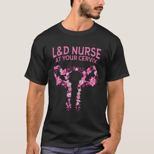 ld Krankenschwester bei Ihrer Gebärmutter und lief T-Shirt (Vorderseite)
