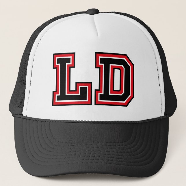 "LD" Monogram Trucker Hat Truckerkappe (Vorderseite)