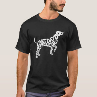 LDDR-Hundelform T (weißer Hund) T-Shirt