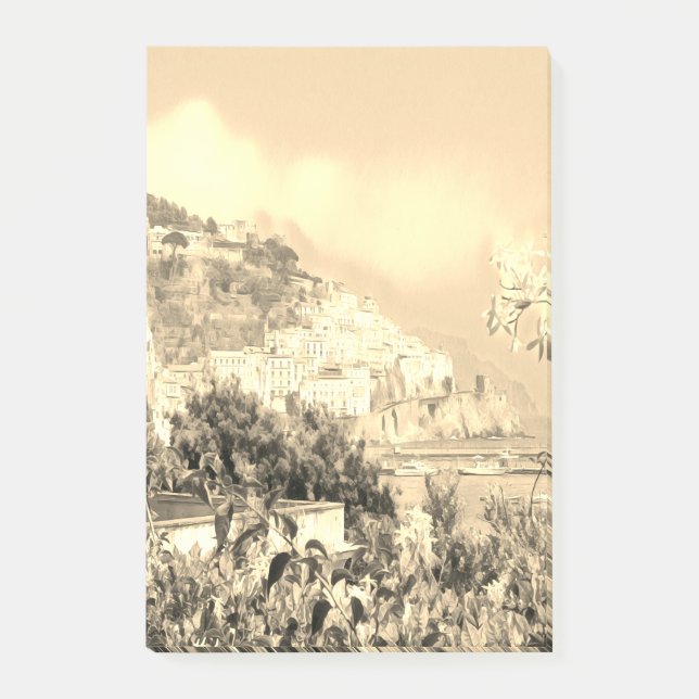 ldp AMALFI - Panorama - Küste von Amalfi - Post-it Klebezettel (Vorderseite)