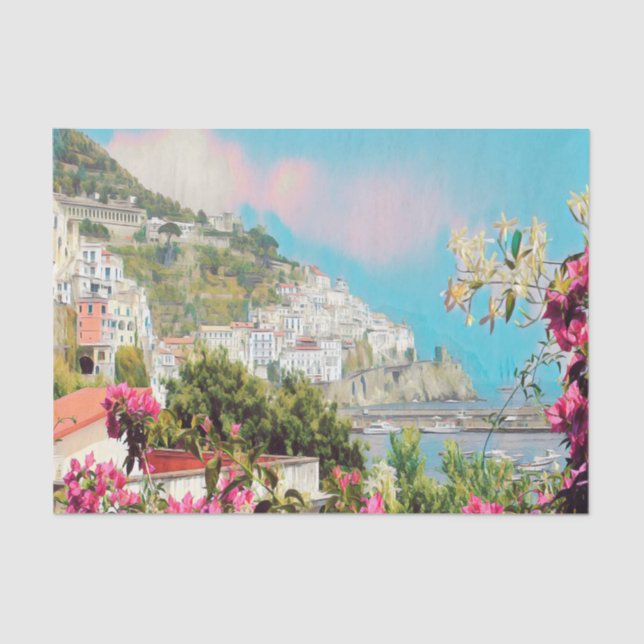 ldp AMALFI - Panorama - Küste von Amalfi - Seidenpapier (Vorderseite)