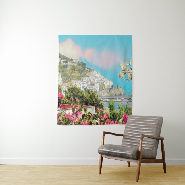 ldp AMALFI - Panorama - Küste von Amalfi - Wandteppich (Beispiel)