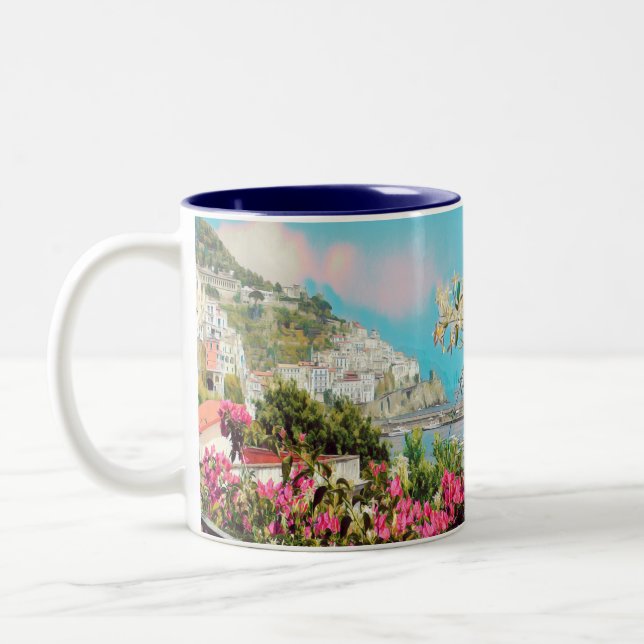 ldp AMALFI - Panorama - Küste von Amalfi - Zweifarbige Tasse (Links)