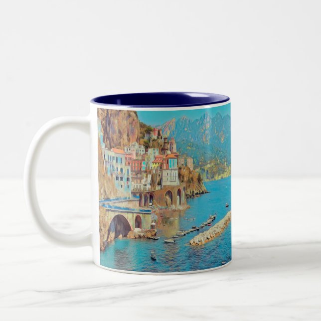 ldp ATRANI.- Amalfi Küste - Zweifarbige Tasse (Links)