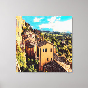 ldp MONTEPULCIANO - Stadt - Panorama - Leinwanddruck