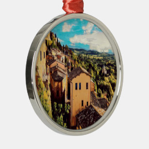 ldp MONTEPULCIANO - Stadt - Panorama - Ornament Aus Metall