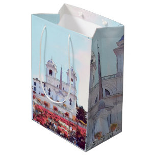 ldp PIAZZA DI SPAGNA - Rom - mit Blume - Mittlere Geschenktüte