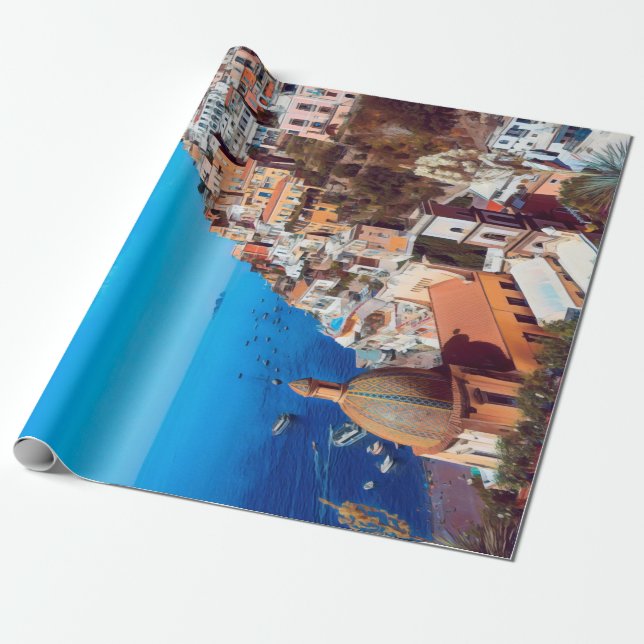 ldp POSITANO - Amalfi Küste - Panorama Geschenkpapier (Ungerollt)