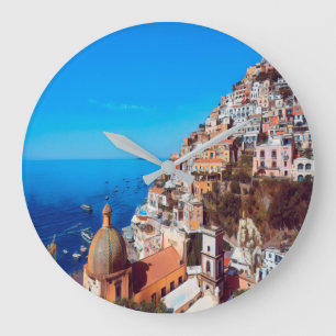 ldp POSITANO - Amalfi Küste - Panorama Große Wanduhr