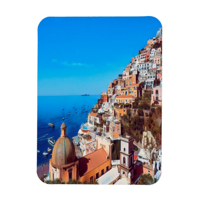 ldp POSITANO - Amalfi Küste - Panorama Magnet (Vertikal)