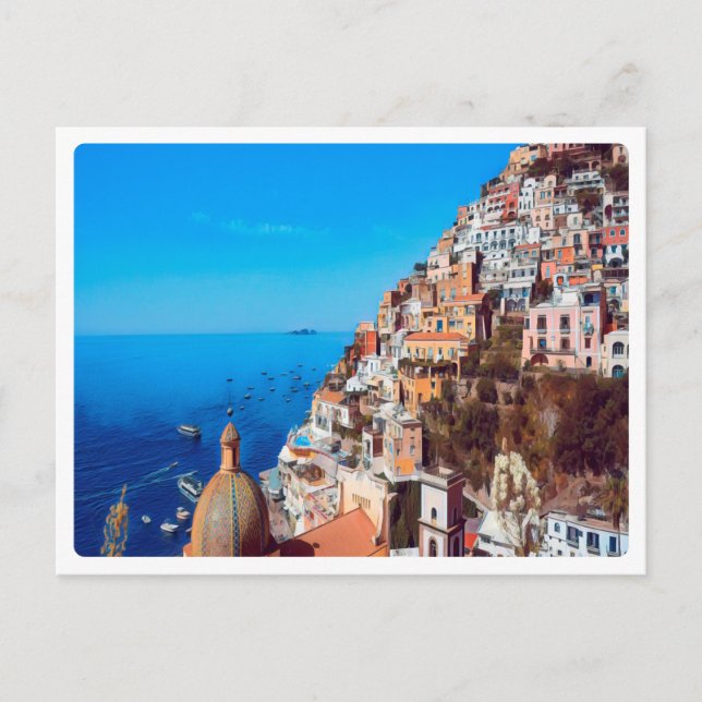 ldp POSITANO - Amalfi Küste - Panorama Postkarte (Vorderseite)