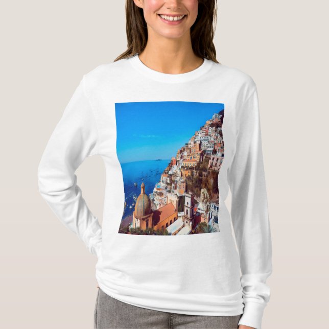 ldp POSITANO - Amalfi Küste - Panorama T-Shirt (Vorderseite)