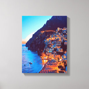 ldp POSITANO Amalfi Küste - Sonnenuntergang durch Leinwanddruck