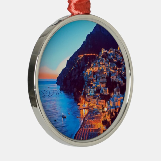ldp POSITANO Amalfi Küste - Sonnenuntergang durch  Ornament Aus Metall (Rechts)