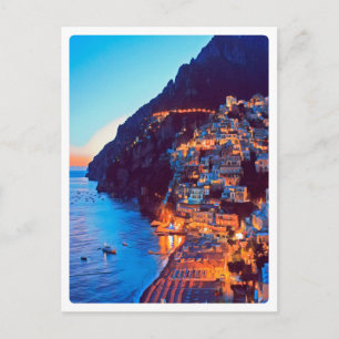 ldp POSITANO Amalfi Küste - Sonnenuntergang durch  Postkarte
