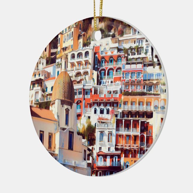 ldp POSITANO - Stadt - Kirche Santa Maria Assunta  Keramik Ornament (Links)