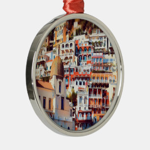 ldp POSITANO - Stadt - Kirche Santa Maria Assunta  Ornament Aus Metall