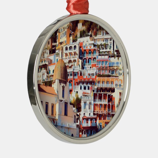 ldp POSITANO - Stadt - Kirche Santa Maria Assunta  Ornament Aus Metall (Rechts)